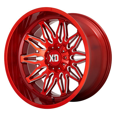 XD Wheels XD859 Gunner, 22x10 with 6 on 135/6 on 5.5 Bolt Pattern - Red / Milled - XD85922067918N